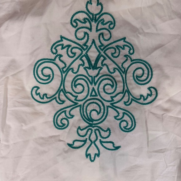 Ariat Womens Western Shirt Pearl Snap Turquoise Embroidery White M - Picture 11 of 12